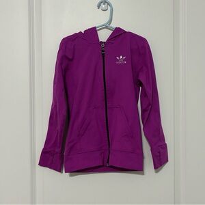 4/$25 Adidas Kids Zip Up Stretch Climacool Magenta Hoodie Girl Size 10